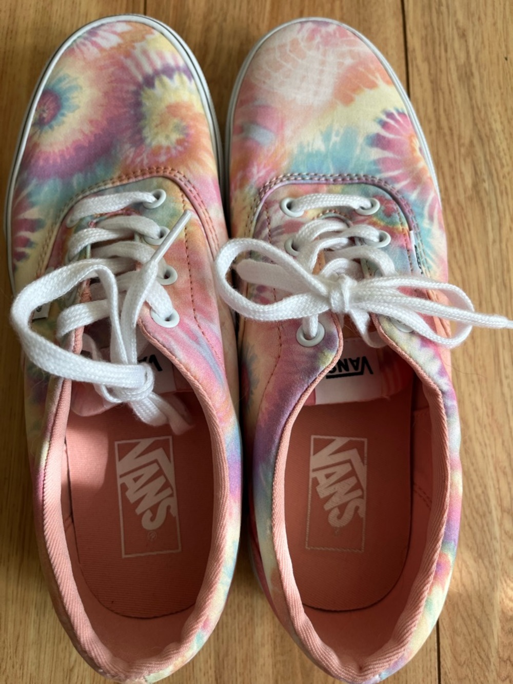 Vans Women's Tie-Dye Canvas Sneakers - Pastel Pink Multi SZ 9 - Picture 4 of 4